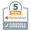 HomeAdvisor 5 years Screened & Approved